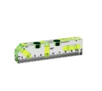 Solaughguy Livella a bolla multi-angolo trasparente per livella a bolla con tre fiale per misurazione orizzontale verticale a 45 gradi, righello acrilico liquido verde per camper fai da te (A)