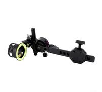 Solaughguy Mirino ad ago singolo per archi composti | in lega di alluminio per regolazione rapida e messa a punto fine con doppio livello, strumento a 6 vie, verticale e