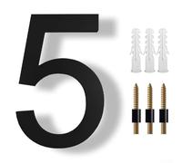 Solaughguy Numeri civici galleggianti moderni, 20,3 cm, grande, colore nero, per garage, cancelli, esterni, giardino, 1 pezzo (F)