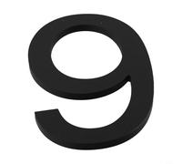 Solaughguy Numeri civici galleggianti moderni, 20,3 cm, grande targa nera con indirizzo per casa, garage, cancello, esterno, resistente alle intemperie, decorazione da giardino (9)