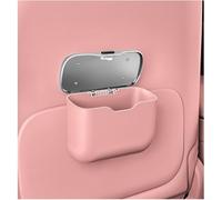 Solaughguy Pattumiera per auto con coperchio, impermeabile, da appendere, organizer per sedile posteriore e consolle, cestino per rifiuti a doppio uso, per interni auto, materiale ABS, compatto (rosa)