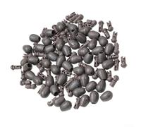 Solaughguy Perline a cambio rapido per pesca alla carpa, perline antiurto e perline con struttura in ABS e nylon, 20/50 pezzi nelle taglie S e L per lunghezza dell'amo (marrone, 50 pezzi L)