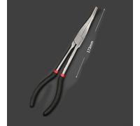 Solaughguy Pinze a becco lungo 28 cm con punte curve da 25-90 gradi, manico esteso per la creazione di gioielli, riparazione elettronica e progetti fai da te, di grado professionale (curva a 45 gradi)