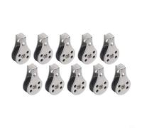 Solaughguy Puleggia singola in acciaio inox e nylon, per uso esterno, set da 10 pezzi, 4,5 x 2,6 x 0,3 cm, antiruggine e altamente stabile, ideale per la nautica (316)