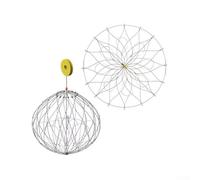 Solaughguy Rete da pesca subacquea con chiusura automatica, trappola per pesci, granchi, trappola in filo di acciaio per pesca acquatica, 52-72 cm, confezione multipla (62 cm16 seta)