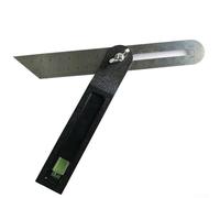 Solaughguy Righello angolare regolabile da 22,9 cm con manico, goniometro scorrevole per la lavorazione del legno, strumento di misurazione a 360 gradi con bolla di livella, scala cm/mm, acciaio