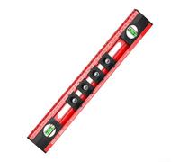 Solaughguy Righello di livello di aiuto alla perforazione con modello di foro da 4,8 mm per installazione di prese, strumento di posizionamento in lega di alluminio con cursore per elettricisti e