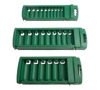 Solaughguy Scatola organizer per bussole, da 3/8", 1/4 1/2", in plastica, con 6-10 slot per chiavi, clip per attrezzi per meccanici e progetti fai da te