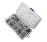 Solaughguy Set di 480 rondelle di bloccaggio a molla in acciaio inox 304 per bulloni e viti in 9 misure, design a gradini a spirale per resistenza alle vibrazioni in ambito industriale