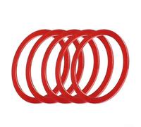 Solaughguy Set di 5 rondelle distanziali in lega di alluminio per mozzo volano a cassetta, spessore 1-3 mm, esterno 42 mm/interno 35 mm, rosso e nero (0,5 mm rosso)