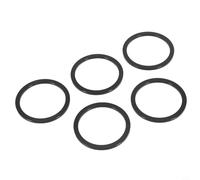 Solaughguy Set di 5 rondelle distanziali in lega di alluminio, per mozzo volano a cassetta, spessore 1-3 mm, esterno 42 mm/interno 35 mm, rosso e nero (2 mm nero)