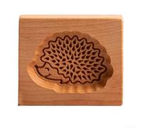 Solaughguy Set di formine per biscotti in legno, stampi 3D per pasticceria in rilievo, per biscotti, pasticcini e argilla, motivi animali intagliati, per legno naturale facile da pulire, 10 x 8 x 2 cm