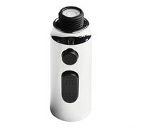 Solaughguy Soffione estraibile per miscelatore da cucina con doccetta a cascata, ricambio per tubi G1/2", in ABS, colore argento e nero