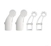 Solaughguy Staffe in lega di alluminio con coperchio per tubo quadrato da 40 mm - Supporto retrattile per scatola del cambio, lunghezza 18 cm, colore bianco, set da 2 pezzi