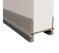 Solaughguy Striscia di guarnizione per porta per uso domestico, in PVC e feltro inferiore resistente alle intemperie, antipolvere, insonorizzata, larghezza regolabile fino a 55 mm, lunghezza 90 cm