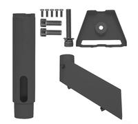 Solaughguy Supporto da parete standard per piatto, compatibile con modelli V3/Gen 3, staffa in lega di alluminio per installazione a parete esterna, supporta tubi rotondi e (grigio)