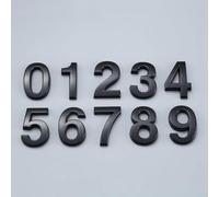 Solaughguy Targa da giardino cromata lucida, 70 mm di altezza, lettera dell'alfabeto 3D per porte di case, appartamenti, appartamenti, cassette postali e locali commerciali, resina ABS, (nera), 50 x