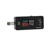 Solaughguy Tester di interfaccia KWS-DC28 per misurazione di tensione e corrente DC 4-30V, picco 12A, monitoraggio della potenza 360W, display TFT da 0,96", corrente bidirezionale
