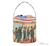 Soldati che marciano in parata Borsa per filati all'uncinetto Borsa organizer per filati con fori per porta filato per uncinetto