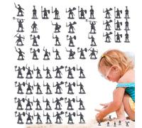 Soldati Giocattoli - Figure 'esercito Antichi In Miniatura | Statue Del Modello | Soldati Di Plastica Realistici Per Giochi Da Tavolo E Apprendimento | 100x Mini Uomini Per I Progetti Di Toppers D