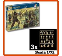 Soldatini Italeri scala 1/72 figurini di plastica WWII U.S. Infantry 6120