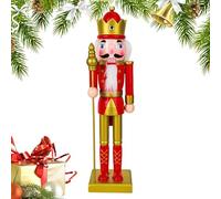 Soldatino Schiaccianoci Di Natale - Decorazioni Natalizie Schiaccianoci In Legno | Figure Di Soldatini In Legno Tradizionali Dipinti | Decorazioni Festive Da Collezione Per Il Piano Del Ca-mino (A)