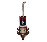 Soldatino Schiaccianoci in metallo blu e rosso cm 14,6x10,16xh43,8