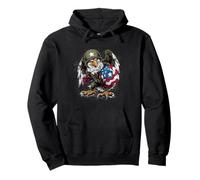 Soldato Americano Eagle Look Felpa con Cappuccio