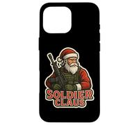 Soldato Claus Militare Santa Buon Natale Forze Armate Custodia per iPhone 16 Pro Max