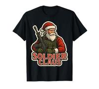 Soldato Claus Militare Santa Buon Natale Forze Armate Maglietta