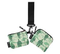 Soldato dell'esercito verde portamonete da donna porta carte di dimensioni compatte organizer per denaro con portachiavi per uomini donne 2 pezzi, Multicolore, 4.13"(L) x 3.5"(W), Accessorio da