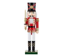 Soldato schiaccianoci - Decorazioni natalizie schiaccianoci | le-go Schiaccianoci | Schiaccianoci gigante | Figure schiaccianoci in legno da 38 cm | Decorazioni natalizie per la casa