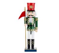 Soldato schiaccianoci - Decorazioni natalizie schiaccianoci | le-go Schiaccianoci | Schiaccianoci gigante | Figure schiaccianoci in legno da 38 cm | Decorazioni natalizie per la casa