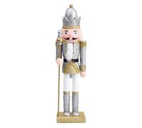 Soldato Schiaccianoci in Legno - Figura decorativa natalizia Schiaccianoci classico rosso e oro | Figure Schiaccianoci, decorazioni natalizie da tavola per feste di Natale, decorazione natalizia tradi