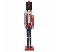 Soldato schiaccianoci natalizio in legno h. 80 cm, rosso e blu, Santa's House