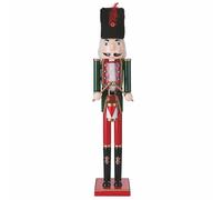 Soldato schiaccianoci natalizio in legno h. 80 cm, verde e rosso, Santa's House