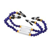 Soldering Helping Hands with Flexible ABS Arms & Aluminum Alloy Base | Adjustable Third Hand Tool for Welding/Jewelry Making/DIY | Removable Rubber Cover, 25cm Fixture Length (REXVTNSZb9wS-12)
