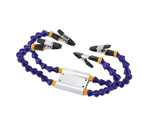 Soldering Helping Hands with Flexible ABS Arms & Aluminum Alloy Base | Adjustable Third Hand Tool for Welding/Jewelry Making/DIY | Removable Rubber Cover, 25cm Fixture Length (REXVTNSZb9wS-12)