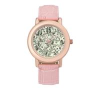 Soldi Cento Dollari Bills Orologio da donna personalizzato Moda Cinturino Morbido Orologi da polso Regali per Compleanni San Valentino, Stile:, regular, MHXYZHW