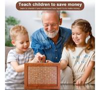 Soldi Risparmio Scatola di Legno Contanti per Bambini E Adulti Riutilizzabile