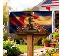 Soldier - Coperture magnetiche per cassetta postale, motivo: stivali militari patriottici, per anniversario, decorazione per porta d'ingresso, 45,7 x 53,7 cm