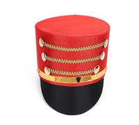 Soldier Hat, Drum Band Major Hat Marching Band Drummer Cosplay Costumes Party Hat (Red)