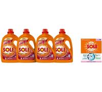 Sole 4 Detersivo Lavatrice Liquido Proteggi Colore 1,845L+1 Cura 2x250ml