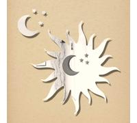 Sole Con Luna E Stelle Intagliate