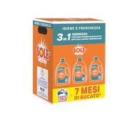 Sole Detersivo Lavatrice Igiene e Freschezza 183 Lavaggi, Formula igienizzante, Detersivo Lavatrice Liquido Igiene e Freschezza, rimuove le macchie a basse temperature