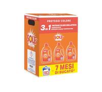 Sole Detersivo Lavatrice Proteggi Colore 183 Lavaggi, Formula igienizzante, Detersivo Lavatrice Liquido Proteggi Colore, rimuove le macchie a basse temperature