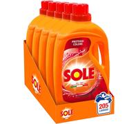 Sole Detersivo Lavatrice Proteggi Colore, 205 Lavaggi Totali, 5 Flaconi