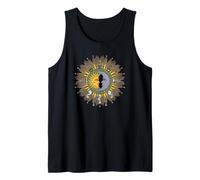 Sole e Luna Celeste Boho Mistico Hippie Anni '90 Canotta