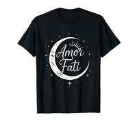 Sole e Luna Celeste Minimalista Tee Amor Fati Stoico Citazione Maglietta