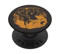 Sole e Luna Lupi d'oro PopSockets PopGrip Adesivo